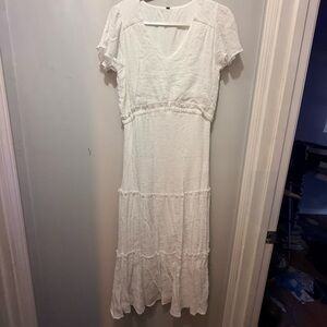 Elegant White Women's Dress